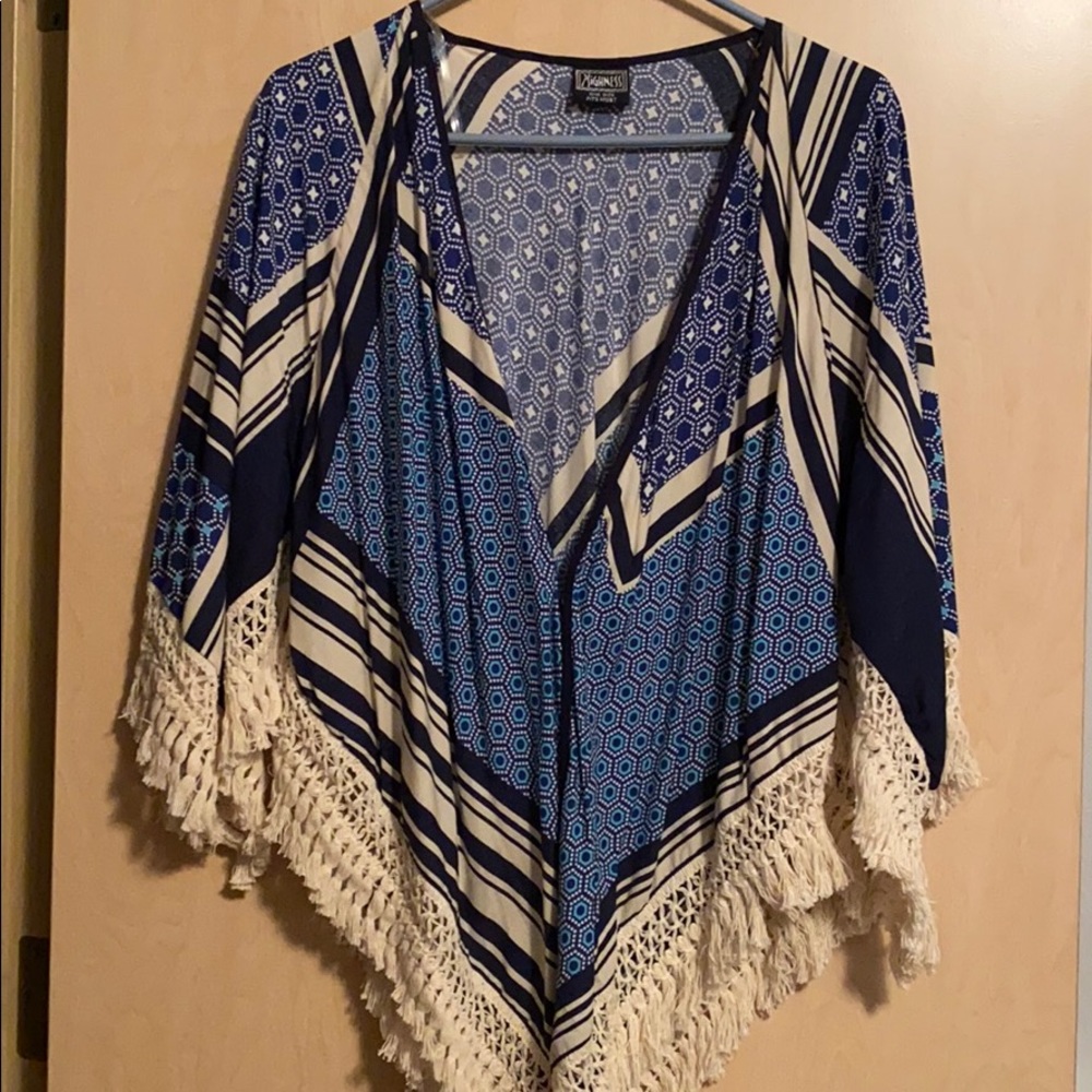 Waterfall shawl wrap